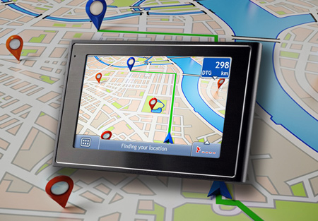 GPS navigation screen